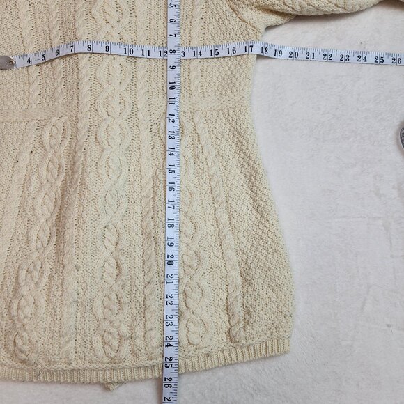 Aran Crafts Ireland Merino Wool Sweater Jacket Womens Medium - Picture 7 of 7